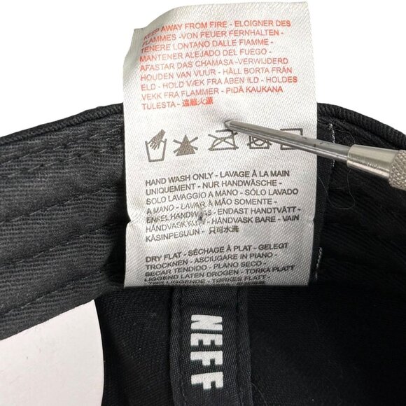 Neff Black Adjustable Snapback Hat With Orange & Purple Logo Patch - Picture 5 of 7